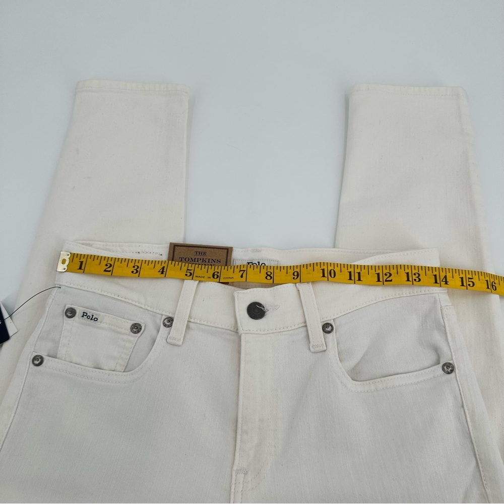 Ralph Lauren NWT The Tompkins Skinny Crop White Jeans Size 26 - Picture 9 of 16